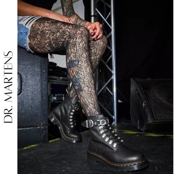 Dr. Martens Shoes - DR. MARTENS | DOC MARTENS 1460 Pascal Women's Chain Lace Up Boots, Sz 9, NIB!